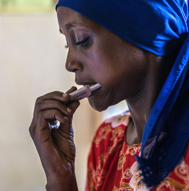 Grace Wairimu at a rehab centre in Kilifi County where she came to do her HCV self-test. 04.03.2020, Kilify County, Kenya Photo credits: FIND / Brian Otieno