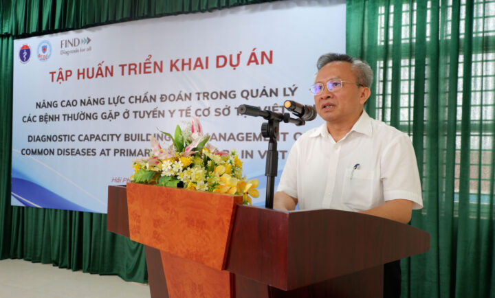 BSCKII Trần Quốc Trinh – Phó Giám đốc Sở Y tế Hải Phòng phát biểu tại buổi họp khởi động dự án