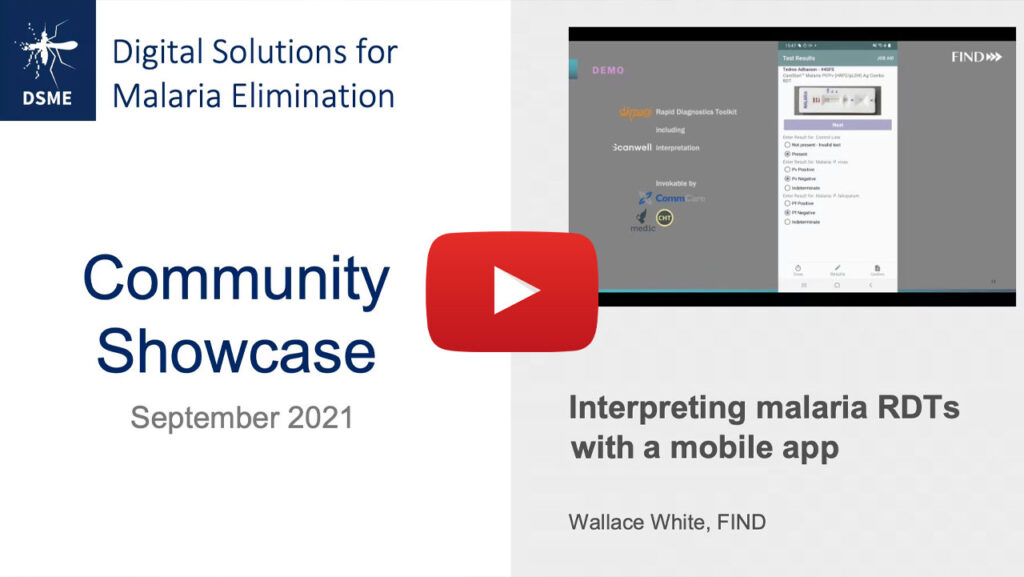 Video on interpreting malaria RDTs with a mobile app